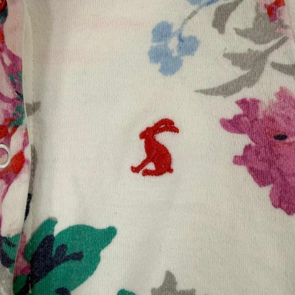Joules Razamataz Baby Girl Floral Cotton Footed Romper Sleepsuit‎ 9-12 Months